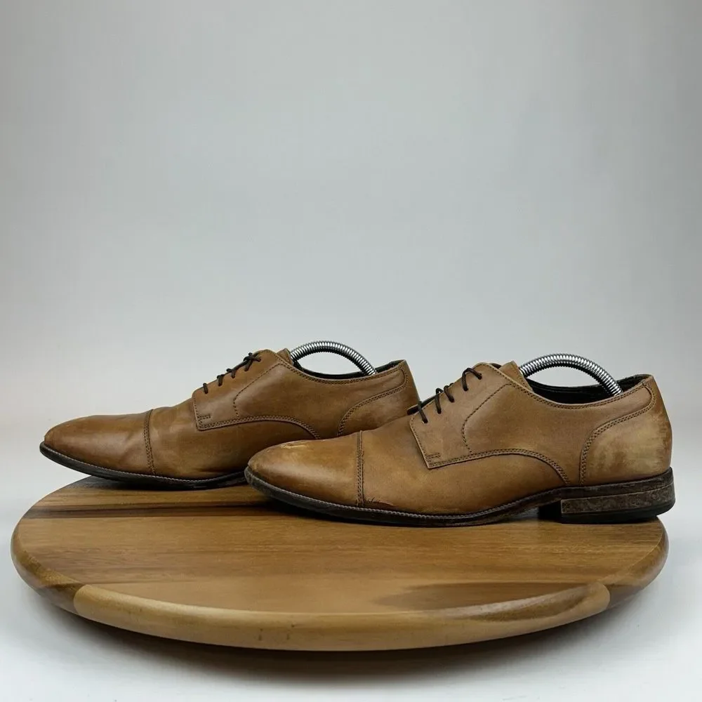 Mens Cole Haan Benton II Cap Toe Ox British Brown Leather‎ Oxfords Shoes Size 10